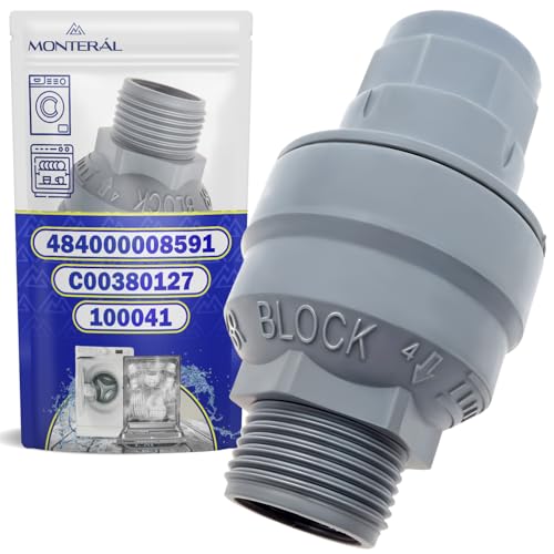 Aquastop Ventil für Geschirrspüler und Waschmaschine Schläuche mit Original Code 484000008591 C00380127 für Whirlpool für Indesit für Bauknecht - Garantie 10 Jahre - MONTERAL von MONTERAL
