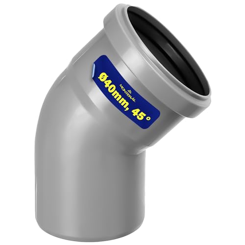 Bogen für Abflussrohr mit 45 Grad Winkel Ø 40 mm Hergestellt aus Polypropylen - Garantie 10 Jahre - MONTERAL Bogen für Abflussrohr mit 45 Grad Winkel Ø 40 mm Hergestellt aus Polypropylen - Garantie 10 Jahre - MONTERAL von MONTERAL