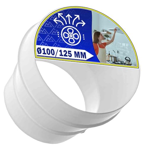 Dunstabzugshaube Rohr Adapter Ø100/125 mm mit dem Originalcode 481281718049 - Garantie 10 Jahre - MONTERAL von MONTERAL