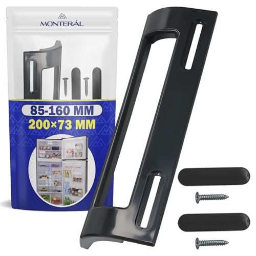 Gefrierschrank und Kühlschrank Griff Universal Befestigungslöcher 85-160 mm Größe 200 x 73 mm - Set Enthält 2 Kappen und 2 Schrauben - Garantie 10 Jahre - MONTERAL Gefrierschrank und Kühlschrank Griff Universal Befestigungslöcher 85-160 mm Größe 200 x 73 mm - Set Enthält 2 Kappen und 2 Schrauben - Garantie 10 Jahre - MONTERAL von MONTERAL