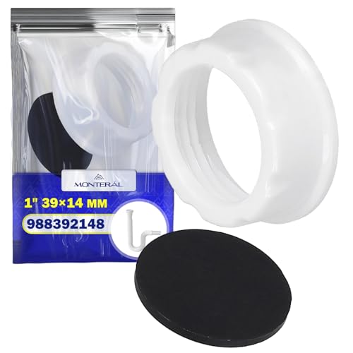 Innengewinde Abflussrohr Stopfen 1" 39x14 mm mit Deckel zum Verschließen von Rohrenden und Trap mit Originalcode 988392148 - Garantie 10 Jahre - MONTERAL von MONTERAL