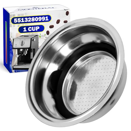 Kaffeefilter Edelstahl 1 Tasse - mit dem Originalcode 5513280991 - Passend für DeLonghi - Kaffeesieb ist Geeignet Als Siebträger Zubehör - Garantie 10 Jahre - MONTERAL Kaffeefilter Edelstahl 1 Tasse - mit dem Originalcode 5513280991 - Passend für DeLonghi - Kaffeesieb ist Geeignet Als Siebträger Zubehör - Garantie 10 Jahre - MONTERAL von MONTERAL