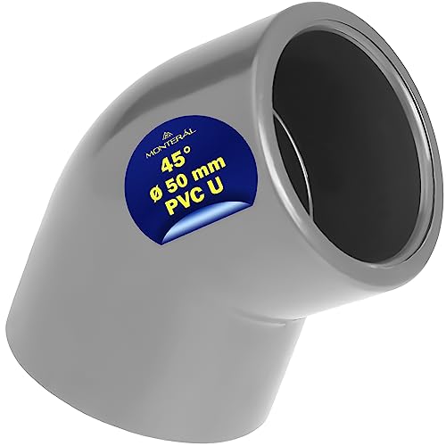 Rohrverbinder PVC U mit 45 Grad Winkel Ø 50 mm Klebemuffe von Zwei Rohre Garantie 10 Jahre - MONTERAL Rohrverbinder PVC U mit 45 Grad Winkel Ø 50 mm Klebemuffe von Zwei Rohre Garantie 10 Jahre - MONTERAL von MONTERAL