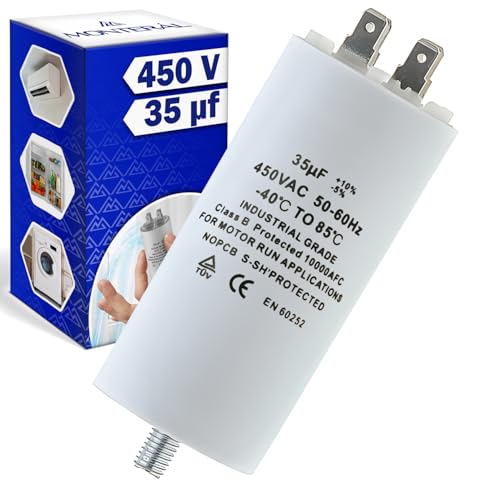 Kondensator 35µf mit Spannung 450V Anlaufkondensator mit Frequenz 50/60Hz mit einer Betriebstemperatur von -40 bis +85°C - MONTERAL von MONTERAL