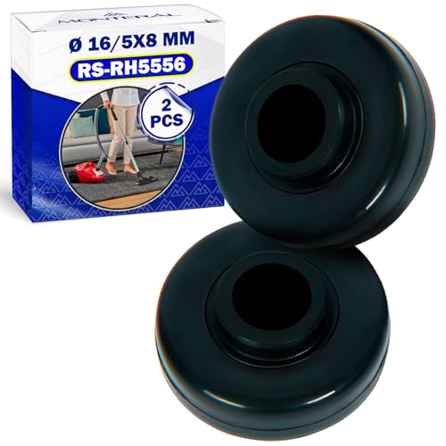 MONTERAL 2 Stück Räder Akku Staubsauger unter der Bürste Ø 16/5 mm Hat den Originalcode RS-RH5556 RSRH5556 für Tefal für Rowenta - Garantie 10 Jahre von MONTERAL
