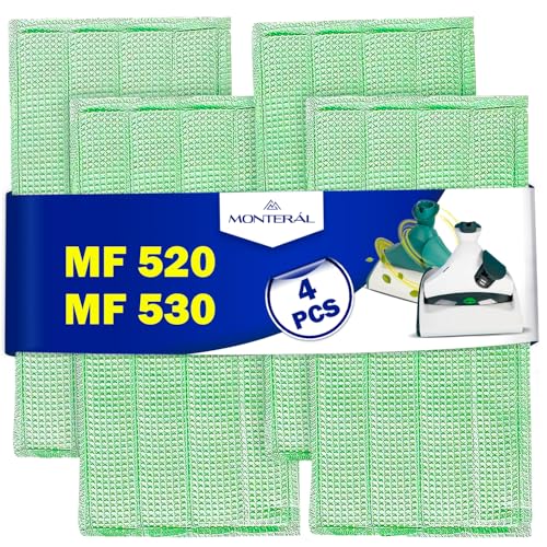 MONTERAL 4 Stück Microfasertücher MF520 MF530 Reinigungstücher Bodenwischer Elektrisch für Vorwerk Kobold SP520 SP530 - Garantie 10 Jahre von MONTERAL