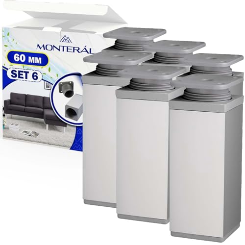 MONTERAL 6 Stück Möbelbeine 60 mm aus Aluminium - 10 Jahre Garantie MONTERAL 6 Stück Möbelbeine 60 mm aus Aluminium - 10 Jahre Garantie von MONTERAL