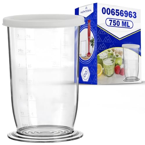 MONTERAL Messbecher mit Deckel für Handmixer 750 ml mit Originalcode 00656963 656963 für Bosch Siemens von MONTERAL