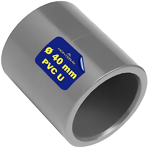 Rohrverbinder Muffe PVC U Ø 40 mm Klebemuffe von Zwei Rohre Garantie 10 Jahre - MONTERAL von MONTERAL