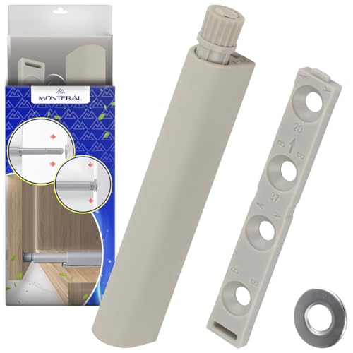 Türdämpfer mit Gummispitze und Verdeckter Befestigung - Push to Open Türöffner von Möbel Komplett mit Unterlegscheibe - Garantie 10 Jahre - MONTERAL von MONTERAL