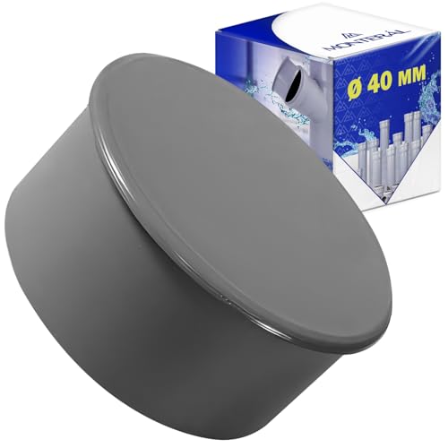 Muffenstopfen Ø 40 mm aus PVC für Abwasserrohre - Garantie 10 Jahre - MONTERAL von MONTERAL