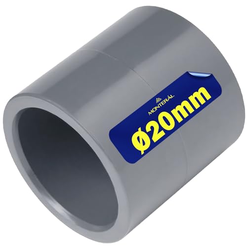 Rohrverbinder Muffe PVC U Ø 20 mm die Klebemuffe Wird zur Verbindung Zweier Rohre Verwendet - Garantie 10 Jahre - MONTERAL von MONTERAL