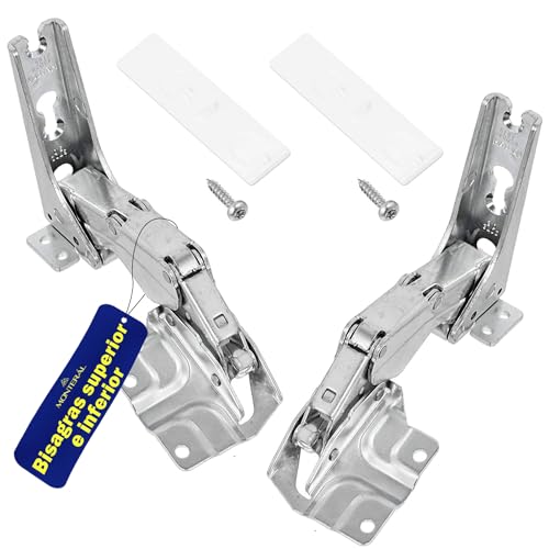 Set mit 2 oberen und unteren Scharnieren und 2 Dichtungen und 2 Schrauben für Kühlschranktüren. MONTERAL Set mit 2 oberen und unteren Scharnieren und 2 Dichtungen und 2 Schrauben für Kühlschranktüren. MONTERAL von MONTERAL