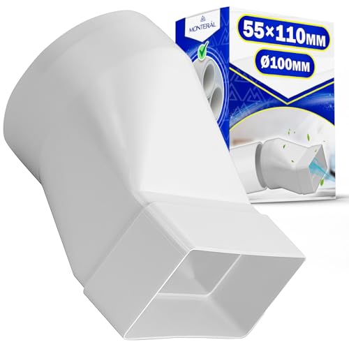 Übergangsmuffe von Rundem Rohr Ø 100 mm auf Rechteckiges Rohr 55x110 mm aus Kunststoff - Garantie 10 Jahre - MONTERAL Übergangsmuffe von Rundem Rohr Ø 100 mm auf Rechteckiges Rohr 55x110 mm aus Kunststoff - Garantie 10 Jahre - MONTERAL von MONTERAL