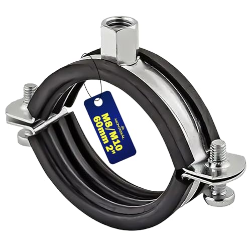 Verstärkte Rohrschellen M8/M10 mit Gummidichtung und mit Durchmesser Ø60 mm oder 2 zoll - Garantie 10 Jahre - MONTERAL von MONTERAL