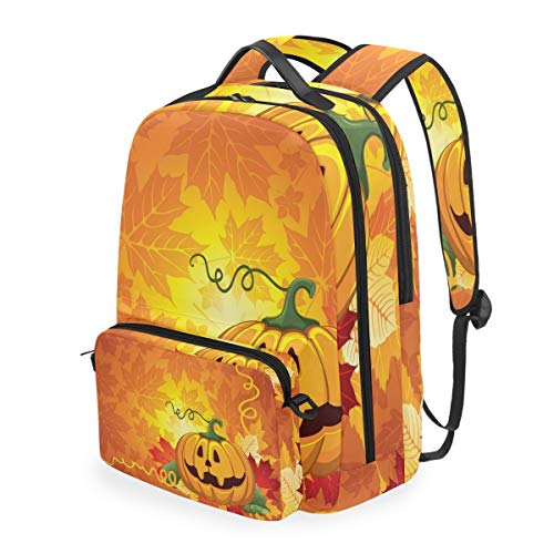 MONTOJ Campus-Rucksack mit abnehmbarer Kreuztasche für Halloween, Kürbis-Malerei MONTOJ Campus-Rucksack mit abnehmbarer Kreuztasche für Halloween, Kürbis-Malerei von MONTOJ