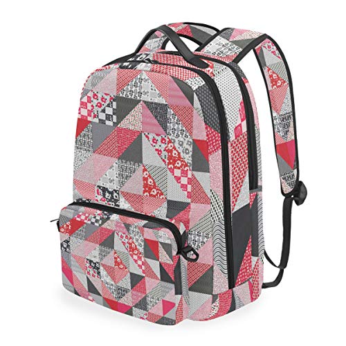 MONTOJ Campus-Rucksack mit gestepptem Blumenmuster und abnehmbarer Kreuztasche von MONTOJ