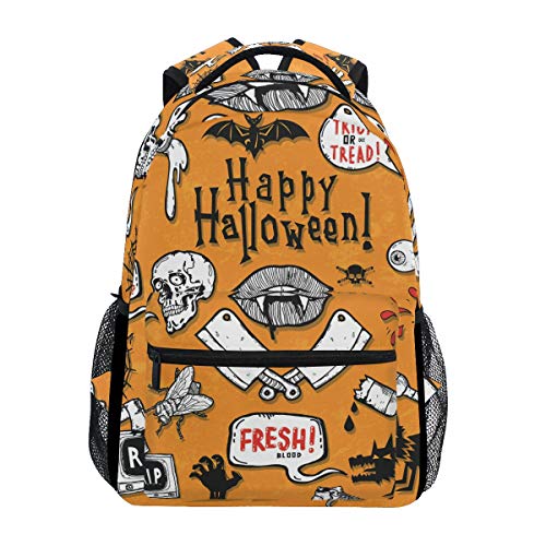 MONTOJ Gruseliger Halloween Boo Reisetasche Campus Rucksack Mehrfarbig 6 OneSize von MONTOJ