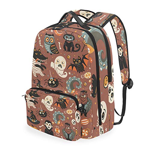 MONTOJ Halloween Aufkleber Schwarze Katze Geist und Kürbis Campus Rucksack mit abnehmbarer Kreuztasche MONTOJ Halloween Aufkleber Schwarze Katze Geist und Kürbis Campus Rucksack mit abnehmbarer Kreuztasche von MONTOJ