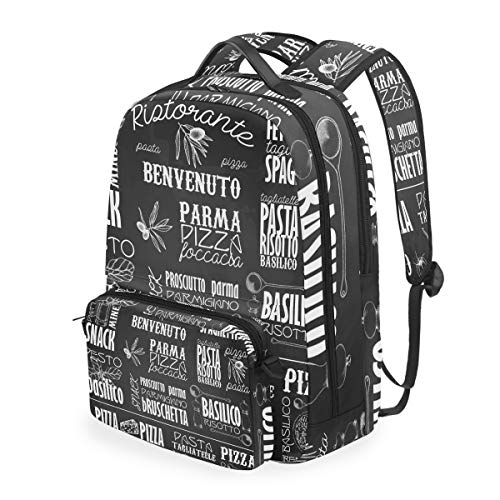 MONTOJ Italy Art Word Campus Rucksack mit abnehmbarer Kreuztasche von MONTOJ