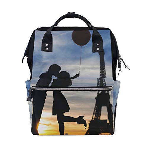 MONTOJ Kissing Paris Canvas Rucksack Travel Campus Rucksack von MONTOJ