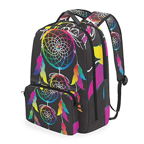 MONTOJ Lucky Aeolian Bells Pattern Campus Rucksack mit abnehmbarer Kreuztasche von MONTOJ