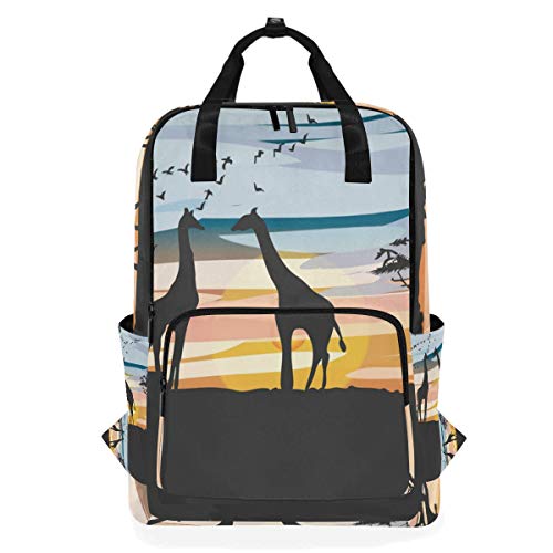 MONTOJ Reiserucksack Akazie und Giraffe Schulrucksack von MONTOJ