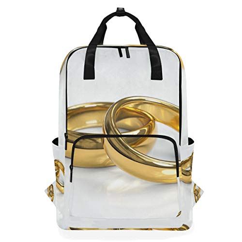 MONTOJ Reiserucksack Goldene Hochzeitsringe Schulrucksack von MONTOJ