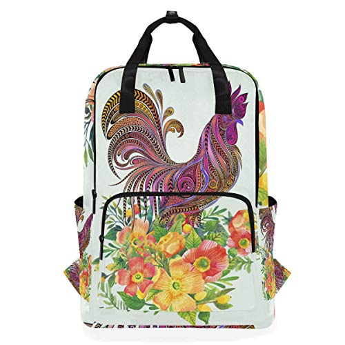 MONTOJ Reiserucksack Hahn und Blume Schulrucksack von MONTOJ
