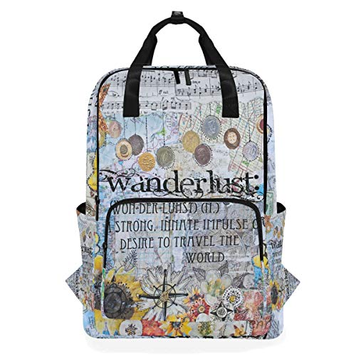 MONTOJ Reiserucksack Retro Sonnenblumen Poster Schulrucksack von MONTOJ