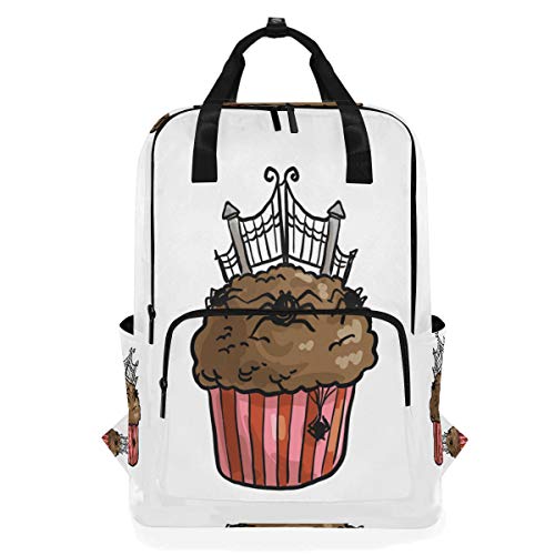 MONTOJ Reiserucksack für Halloween, Spinnen-Cupcake-Schule, Rucksack MONTOJ Reiserucksack für Halloween, Spinnen-Cupcake-Schule, Rucksack von MONTOJ