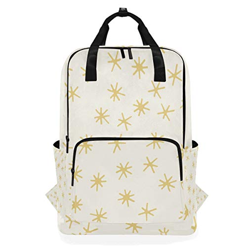 MONTOJ Reiserucksack gelb Schneeflocke Schulrucksack von MONTOJ