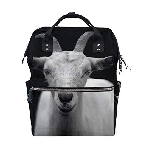 MONTOJ Rucksack aus Segeltuch mit Ziegenmotiv, realistisches Bild MONTOJ Rucksack aus Segeltuch mit Ziegenmotiv, realistisches Bild von MONTOJ