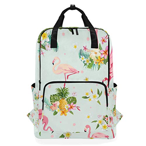 MONTOJ Rucksack für die Schule mit Flamingo-Vögeln und tropischen Blumen, Depositphotos_9 von MONTOJ