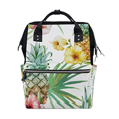 MONTOJ Rucksack mit Ananas-Blumen-Motiv, Segeltuch MONTOJ Rucksack mit Ananas-Blumen-Motiv, Segeltuch von MONTOJ