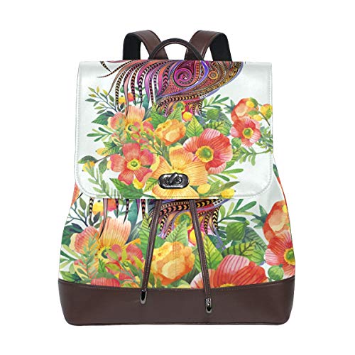 MONTOJ Rucksack mit Hahn- und Blumen-Motiv von MONTOJ