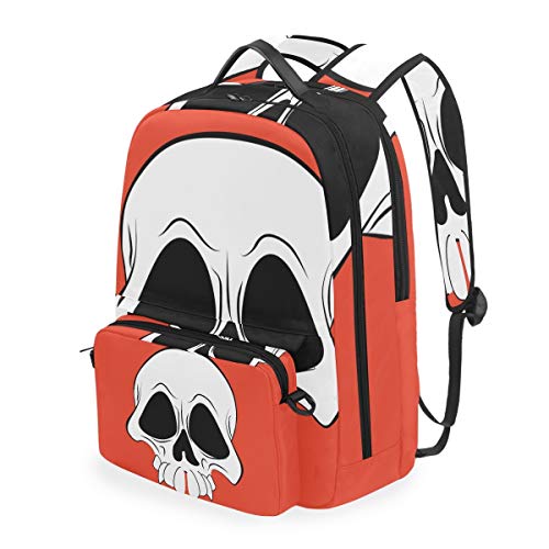 MONTOJ Rucksack mit abnehmbarem Kreuz, Motiv: Cartoon-Totenkopf von MONTOJ