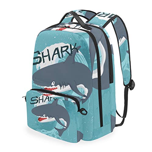 MONTOJ Shark Painting Campus Rucksack mit abnehmbarer Kreuztasche von MONTOJ