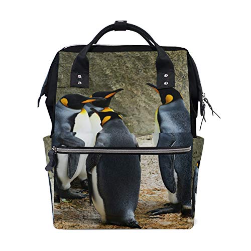 MONTOJ Süßer King Pinguin Bild Canvas Reisetasche Campus Rucksack MONTOJ Süßer King Pinguin Bild Canvas Reisetasche Campus Rucksack von MONTOJ