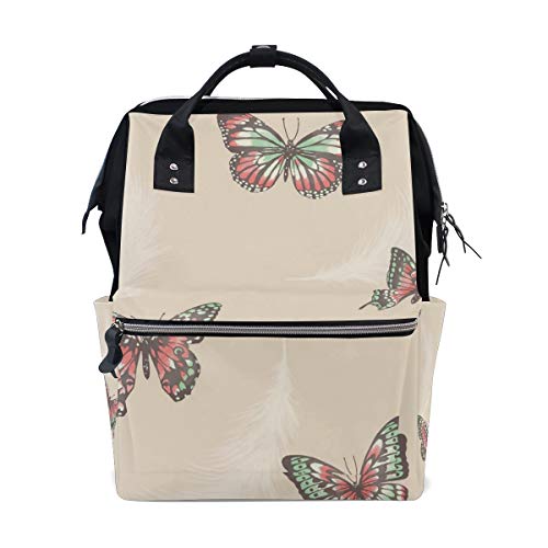 MONTOJ Vintage Schmetterling Muster Canvas Reise Tasche Campus Rucksack von MONTOJ