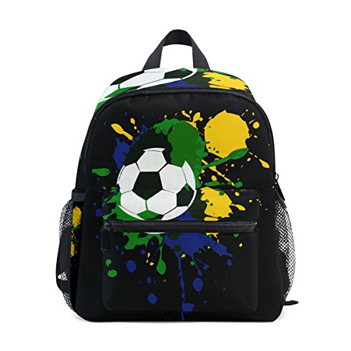 Montoj Fußball Weaving Bookbag Reisetasche Packable Unisex Schulrucksack Daypack für Kinder von MONTOJ