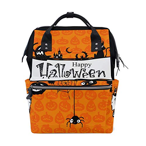 Montoj Halloween-Rucksack mit Malmuster, Segeltuch von MONTOJ