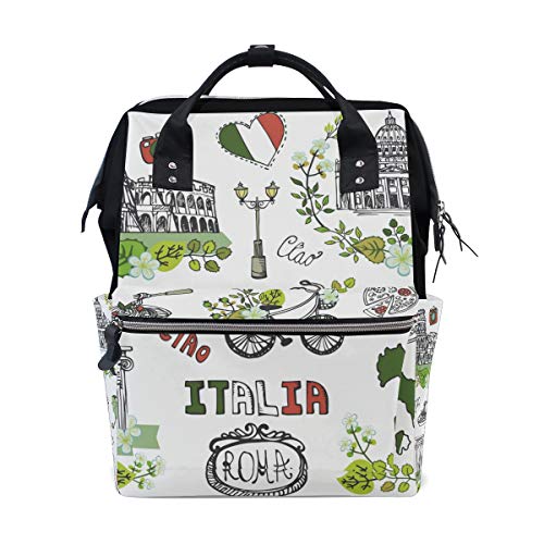 Montoj Italien berühmte Sehenswürdigkeiten Canvas Rucksack Reise Campus Rucksack von MONTOJ