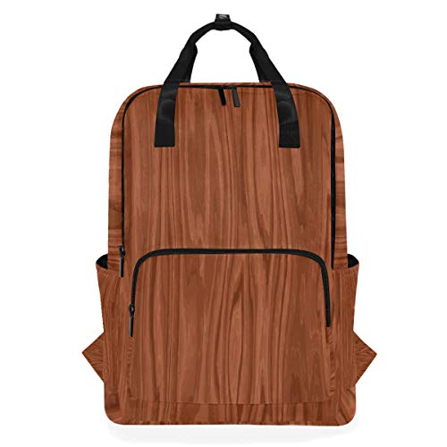 Montoj Reiserucksack, Rot mit Holzstruktur von MONTOJ