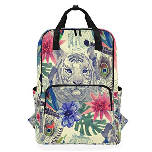 Montoj Reiserucksack Tigerkopf Muster Vintage Indian Style Schulrucksack Montoj Reiserucksack Tigerkopf Muster Vintage Indian Style Schulrucksack von MONTOJ