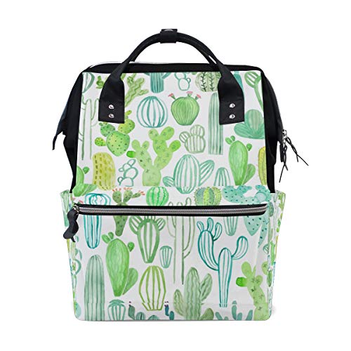 Montoj Wasserfarben-Rucksack aus Segeltuch, verschiedene Kaktus-Designs von MONTOJ