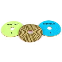 Montolit - 3TLG diamant harz schleifscheibe anlage schleifen polieren pads pdr kit von MONTOLIT