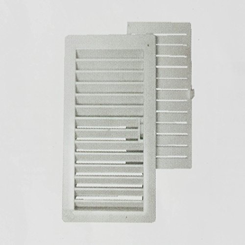 Montserrat 01763 Lüftungsgitter PVC mit Rahmen und Handyverschluss, weiß, 17 x 17 cm, 4-teiliges Set von MONTSERRAT