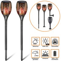Solarlampe Gartenfackel 96 led Flackernde Flamme Flammenlicht Solar Garten Balkon Gartenleuchte Solarleuchte Deko 2er Set - Monzana Solarlampe Gartenfackel 96 led Flackernde Flamme Flammenlicht Solar Garten Balkon Gartenleuchte Solarleuchte Deko 2er Set - Monzana von monzana
