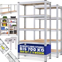 2x MONZANA® Schwerlastregal 170x75x30cm 350kg 5 MDF-Platten Regal Lagerregal Kellerregal Steckregal Werkstattregal von monzana